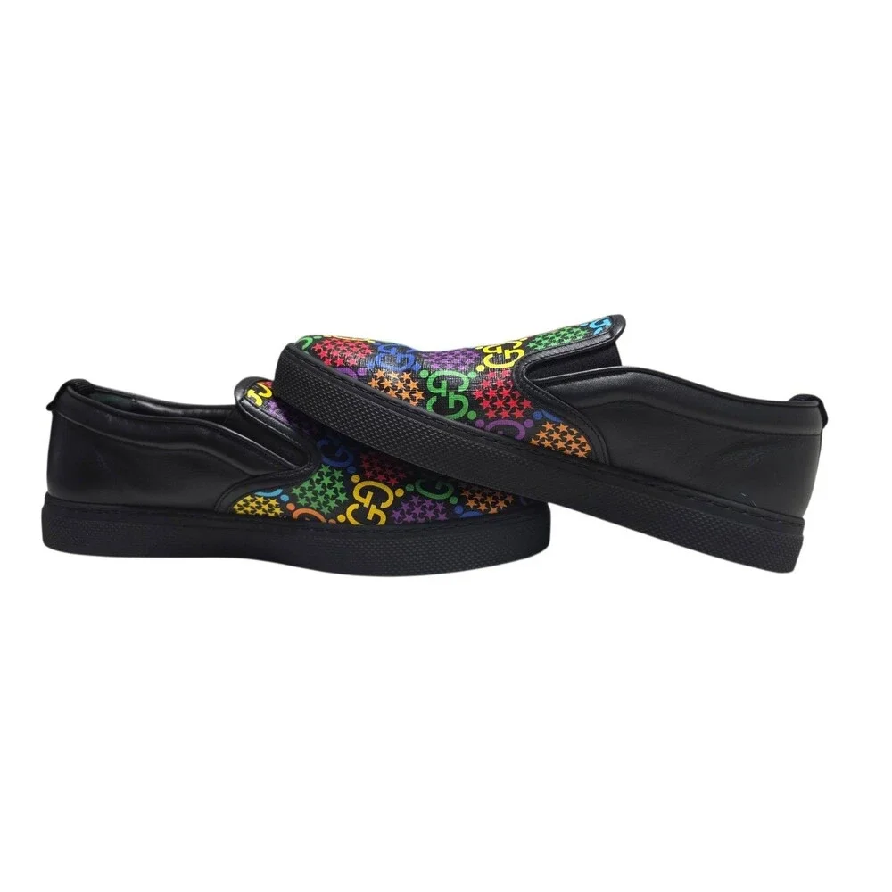 GUCCI PSYCHEDELIC SUPREME SLIP ONS SNEAKERS GG MONOGRAM G 8+ (8.5)